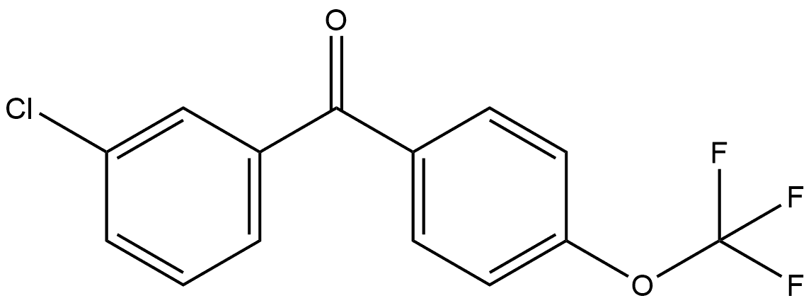 Methanone, (3-chlorophenyl)[4-(trifluoromethoxy)phenyl]- Structure