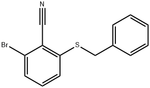 Benzonitrile, 2-bromo-6-[(phenylmethyl)thio]- 化学構造式