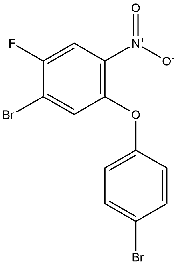 1-bromo-5-(4-bromophenoxy)-2-fluoro-4-nitrobenzene 化学構造式