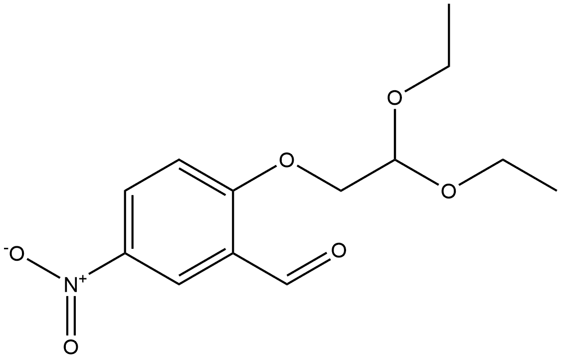 2-(2,2-diethoxyethoxy)-5-nitrobenzaldehyde Structure