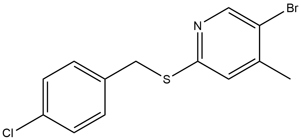 5-Bromo-2-[[(4-chlorophenyl)methyl]thio]-4-methylpyridine Structure