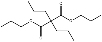 Propanedioic acid, 2,2-dipropyl-, 1,3-dipropyl ester Structure