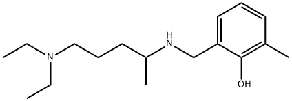 Phenol, 2-[[[4-(diethylamino)-1-methylbutyl]amino]methyl]-6-methyl- Struktur