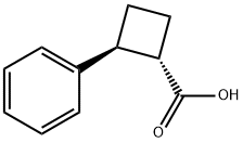 Cyclobutanecarboxylic acid, 2-phenyl-, (1S,2S)- Struktur