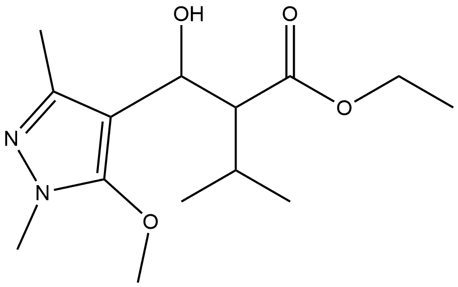 ethyl 2-[hydroxy(5-methoxy-1,3-dimethyl-1H-pyrazol-4-yl)methyl]-3-methylbutanoate Structure