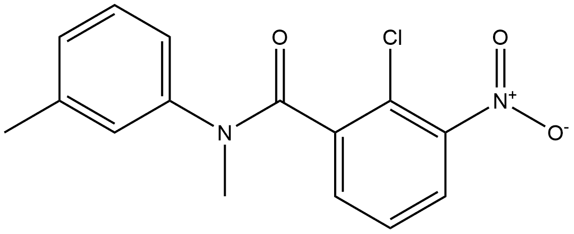 2-chloro-N-methyl-3-nitro-N-(m-tolyl)benzamide 结构式