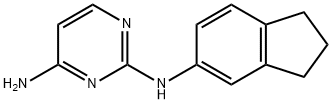 N2-(2,3-dihydro-1H-inden-5-yl)pyrimidine-2,4-dia mine Struktur