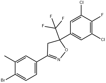 3-(4-Bromo-3-methylphenyl)-5-(3,5-dichloro-4-fluorophenyl)-4,5-dihydro-5-(trifluoromethyl)isoxazole Structure