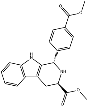 1H-Pyrido[3,4-b]indole-3-carboxylic acid, 2,3,4,9-tetrahydro-1-[4-(methoxycarbonyl)phenyl]-, methyl ester, (1S,3R)- Structure