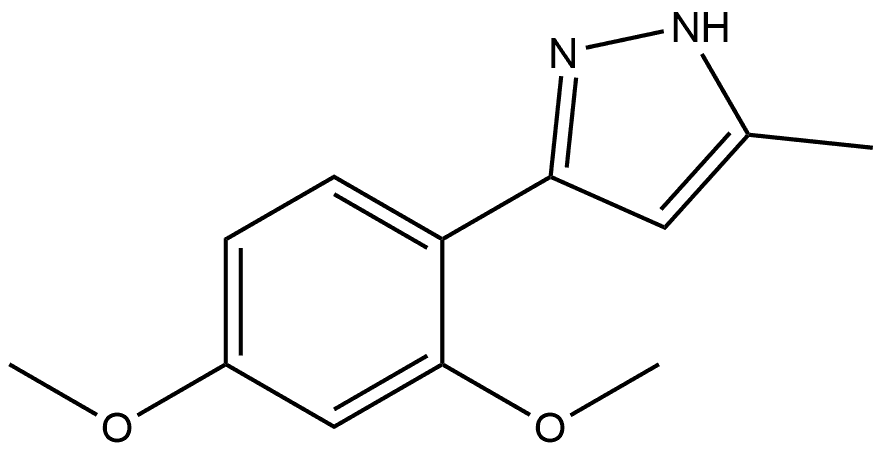 3-(2,4-Dimethoxyphenyl)-5-methyl-1H-pyrazole,171817-42-8,结构式