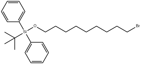 Benzene, 1,1'-[[(9-bromononyl)oxy](1,1-dimethylethyl)silylene]bis- Struktur