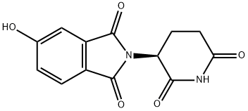 1H-Isoindole-1,3(2H)-dione, 2-[(3S)-2,6-dioxo-3-piperidinyl]-5-hydroxy- 化学構造式