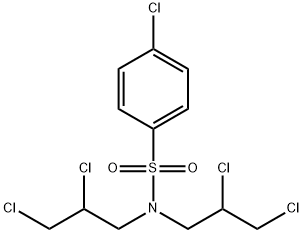 Benzenesulfonamide, 4-chloro-N,N-bis(2,3-dichloropropyl)- Structure
