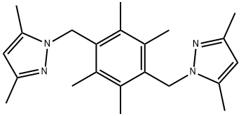 1,1'-(((2,3,5,6-四甲基-1,4-亚苯基)双(亚甲基))双(3,5-二甲基-1H-吡唑),172606-24-5,结构式