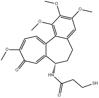 Propanamide, 3-mercapto-N-(5,6,7,9-tetrahydro-1,2,3,10-tetramethoxy-9-oxobenzo[a]heptalen-7-yl)-, (S)- (9CI) Struktur