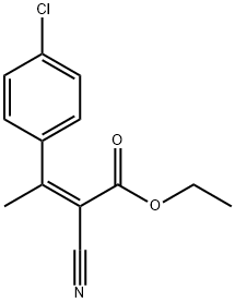 エチル(Z)-4-クロロ-α-シアノ-β-メチルシンナマート 化学構造式