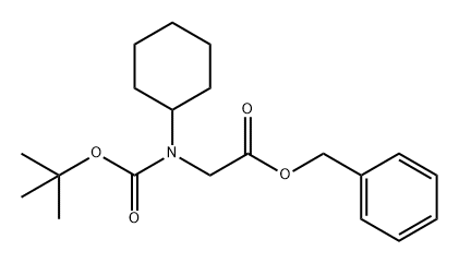 Glycine, N-cyclohexyl-N-[(1,1-dimethylethoxy)carbonyl]-, phenylmethyl ester 化学構造式
