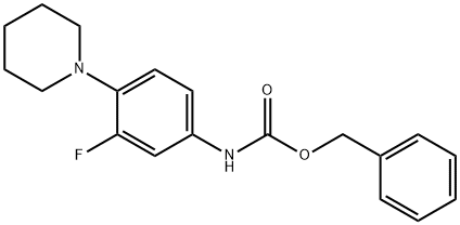 苯甲基 (3-氟-4-(哌啶-1-基)苯基)氨基甲酯 结构式