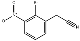 2-(2-溴-3-硝基苯基)乙腈 结构式