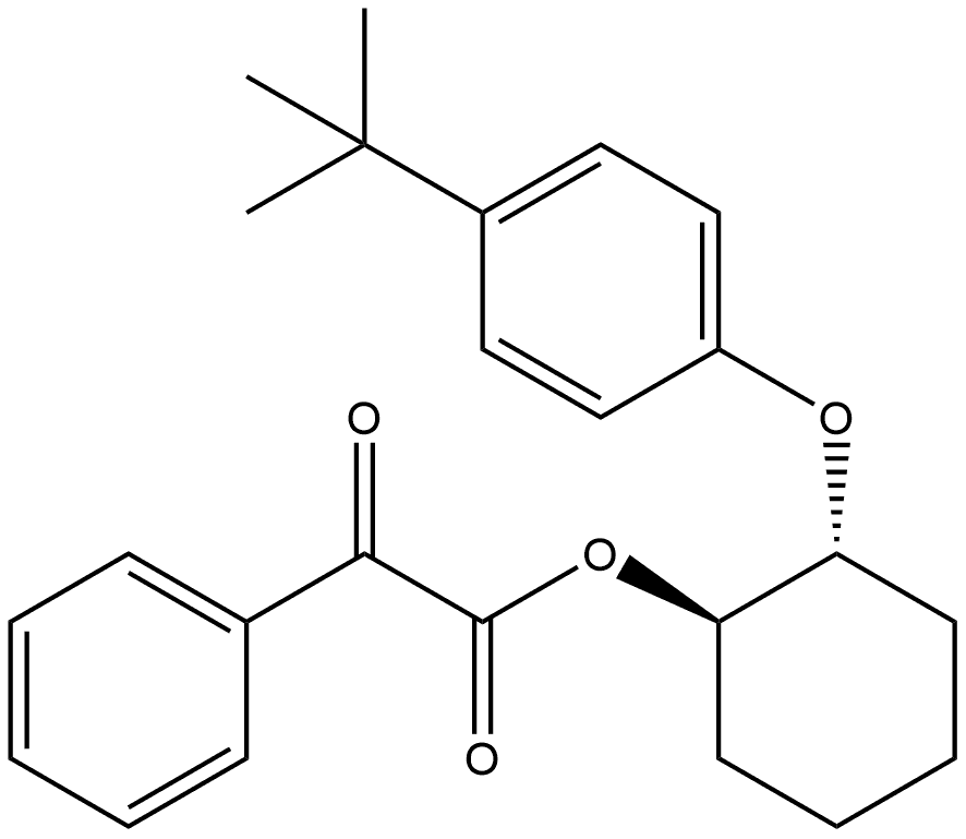 Benzeneacetic acid, α-oxo-, 2-[4-(1,1-dimethylethyl)phenoxy]cyclohexyl ester, (1R-trans)- (9CI) 结构式