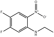 Benzenamine, N-ethyl-4,5-difluoro-2-nitro- Structure