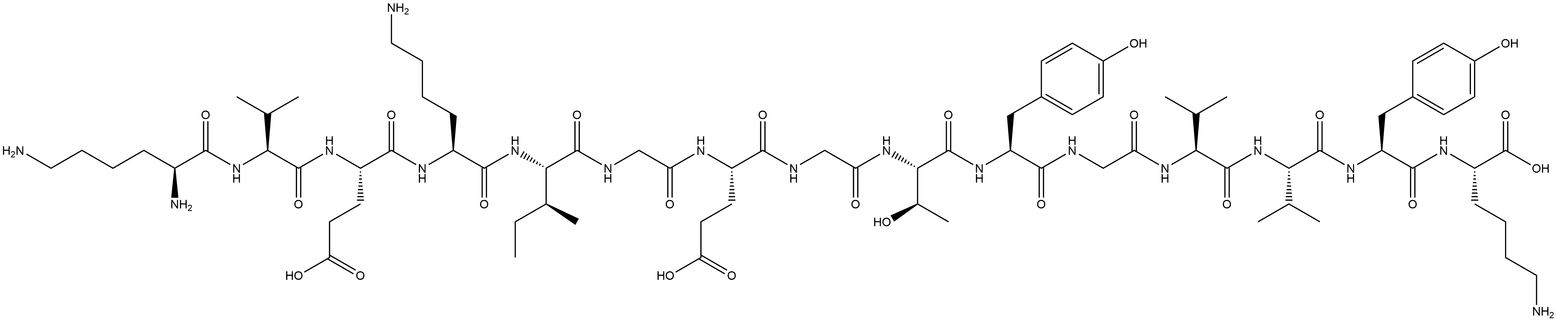 173691-86-6 L-Lysine, L-lysyl-L-valyl-L-α-glutamyl-L-lysyl-L-isoleucylglycyl-L-α-glutamylglycyl-L-threonyl-L-tyrosylglycyl-L-valyl-L-valyl-L-tyrosyl-