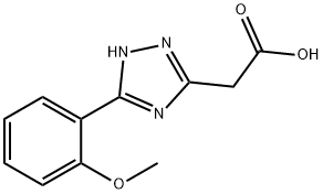 1H-1,2,4-Triazole-3-acetic acid, 5-(2-methoxyphenyl)- 化学構造式