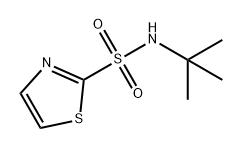 2-Thiazolesulfonamide, N-(1,1-dimethylethyl)- 化学構造式