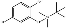 Benzene, 1-bromo-4-chloro-2-[[(1,1-dimethylethyl)dimethylsilyl]oxy]- Structure