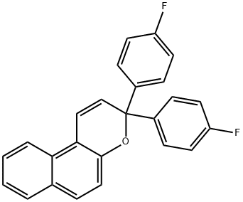 3H-Naphtho[2,1-b]pyran, 3,3-bis(4-fluorophenyl)- 化学構造式