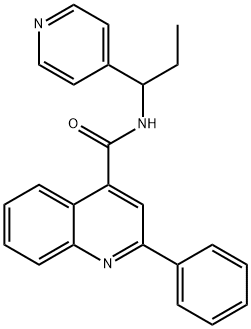 2-Phenyl-N-(1-(pyridin-4-yl)propyl)quinoline-4-carboxamide Structure