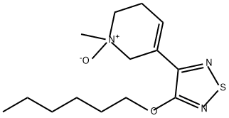 Pyridine, 3-[4-(hexyloxy)-1,2,5-thiadiazol-3-yl]-1,2,5,6-tetrahydro-1-methyl-, 1-oxide Structure