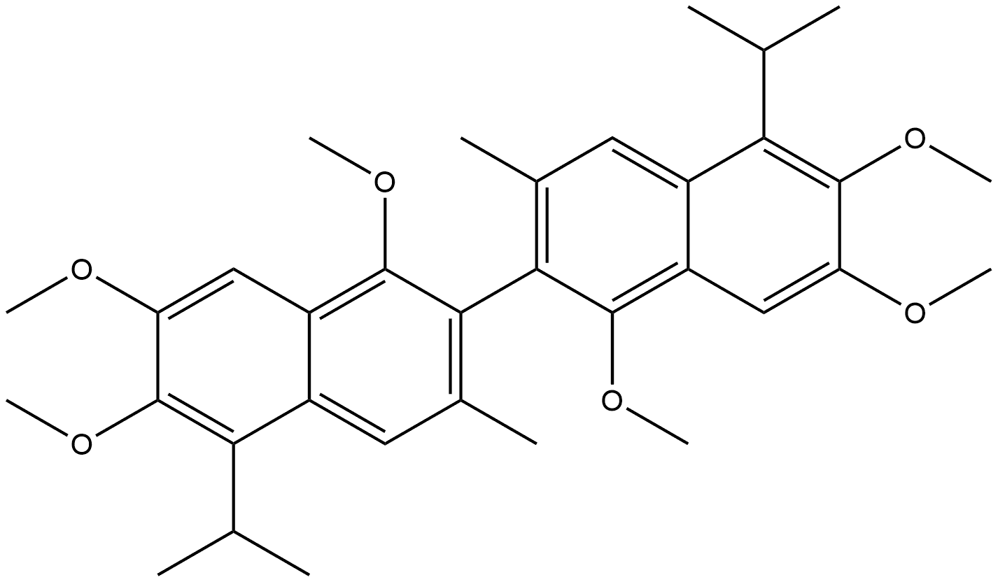 2,2'-Binaphthalene, 1,1',6,6',7,7'-hexamethoxy-3,3'-dimethyl-5,5'-bis(1-methylethyl)-, (1S)- (9CI)