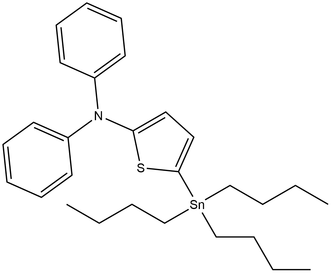 2-Thiophenamine, N,N-diphenyl-5-(tributylstannyl)- Structure