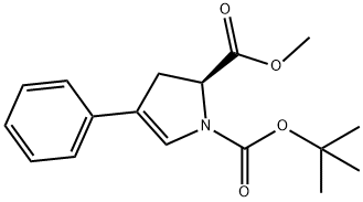 1H-Pyrrole-1,2-dicarboxylic acid, 2,3-dihydro-4-phenyl-, 1-(1,1-dimethylethyl) 2-methyl ester, (S)- (9CI) Structure