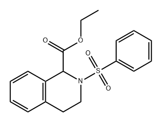 1-Isoquinolinecarboxylic acid, 1,2,3,4-tetrahydro-2-(phenylsulfonyl)-, ethyl ester Structure