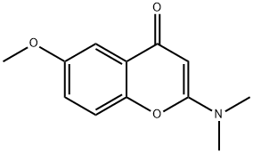 2-(Dimethylamino)-6-methoxy-4H-chromen-4-one 化学構造式