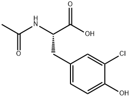 (2S)-3-(3-chloro-4-hydroxyphenyl)-2-acetamidopropanoic acid Structure