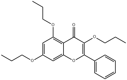 3,5,7-トリプロポキシフラボン 化学構造式
