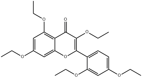 2′,3,4′,5,7-ペンタエトキシフラボン 化学構造式