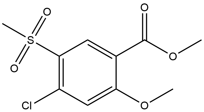 Methyl 4-chloro-2-methoxy-5-(methylsulfonyl)benzoate 结构式