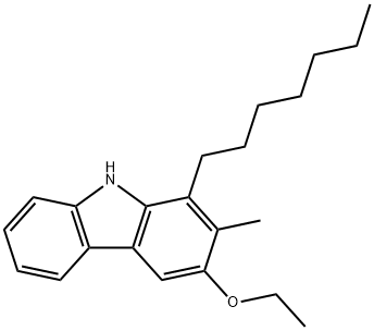 9H-Carbazole, 3-ethoxy-1-heptyl-2-methyl- 化学構造式