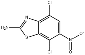 2-Benzothiazolamine, 4,7-dichloro-6-nitro-,176392-36-2,结构式