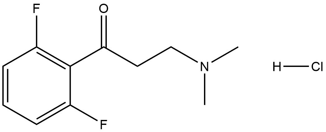 1-(2,6-Difluorophenyl)-3-(dimethylamino)-1-propanone Hydrochloride Structure