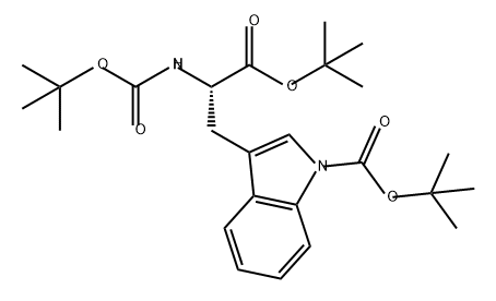 L-Tryptophan, N,1-bis[(1,1-dimethylethoxy)carbonyl]-, 1,1-dimethylethyl ester Structure