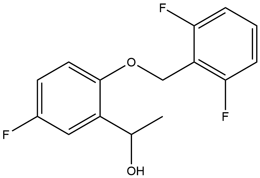 2-[(2,6-Difluorophenyl)methoxy]-5-fluoro-α-methylbenzenemethanol 化学構造式
