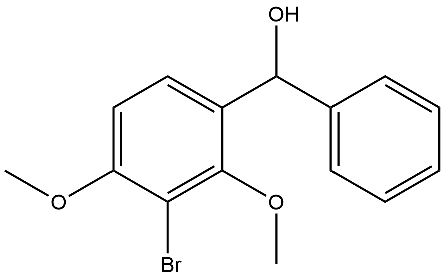 3-Bromo-2,4-dimethoxy-α-phenylbenzenemethanol 结构式