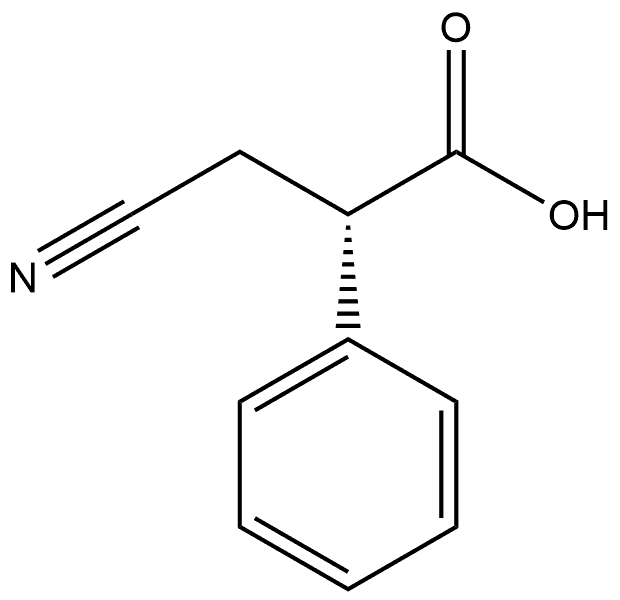 Benzeneacetic acid, α-(cyanomethyl)-, (αS)- Struktur