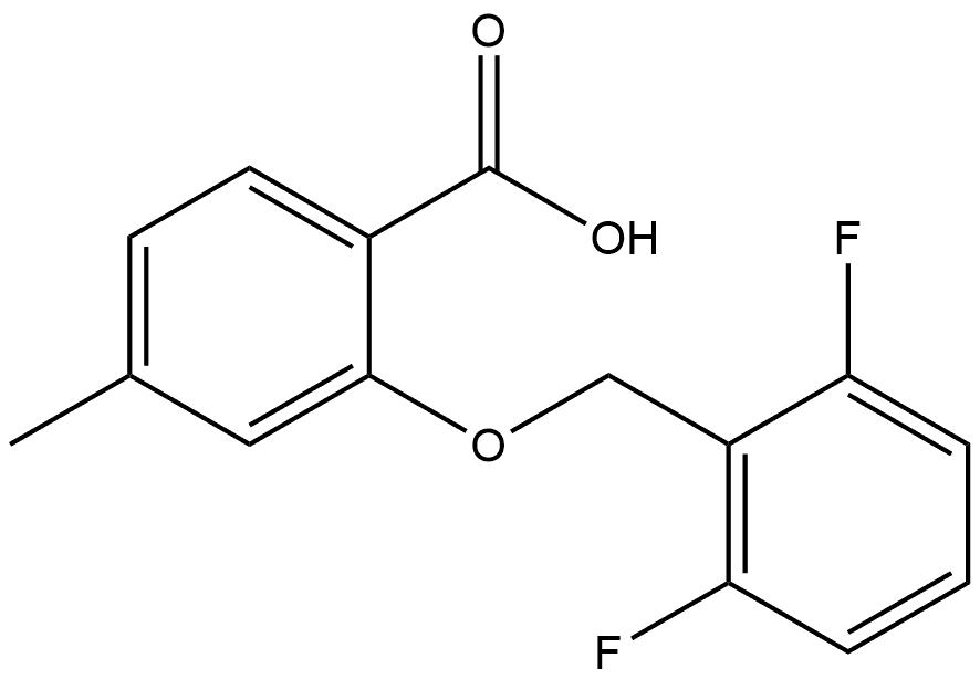 2-[(2,6-Difluorophenyl)methoxy]-4-methylbenzoic acid Structure