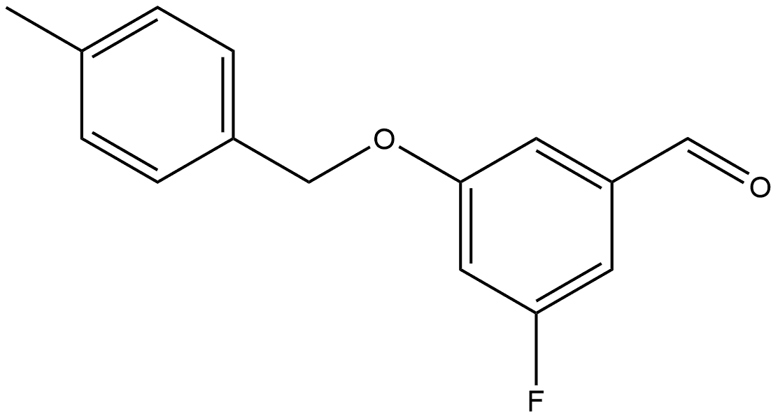 3-Fluoro-5-[(4-methylphenyl)methoxy]benzaldehyde,1771002-15-3,结构式